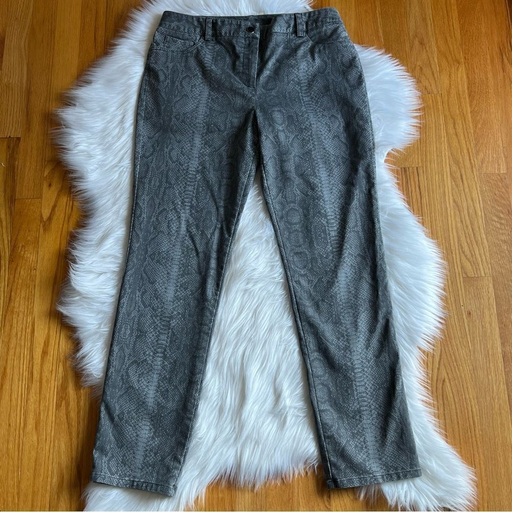 Women’s Gray Snakeskin Pattern High Rise Elliott Lauren Jeans 10 , Date Night - Picture 1 of 6